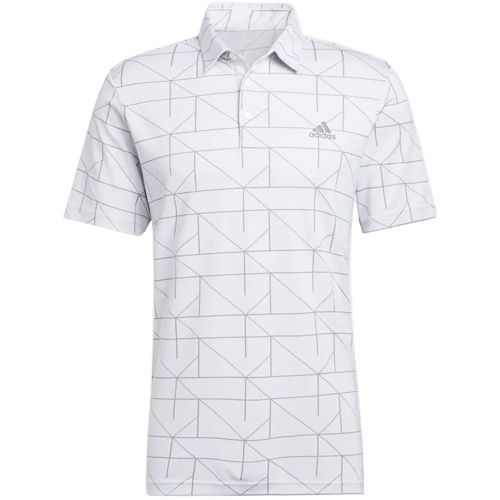adidas Jacquard Primegreen Polo Shirt - White/Grey Three