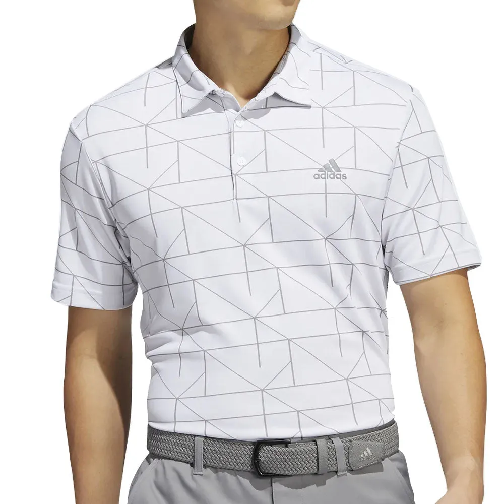 adidas Jacquard Primegreen Polo Shirt - White/Grey Three
