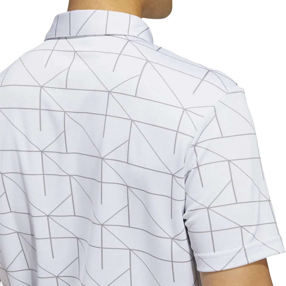 adidas Jacquard Primegreen Polo Shirt - White/Grey Three