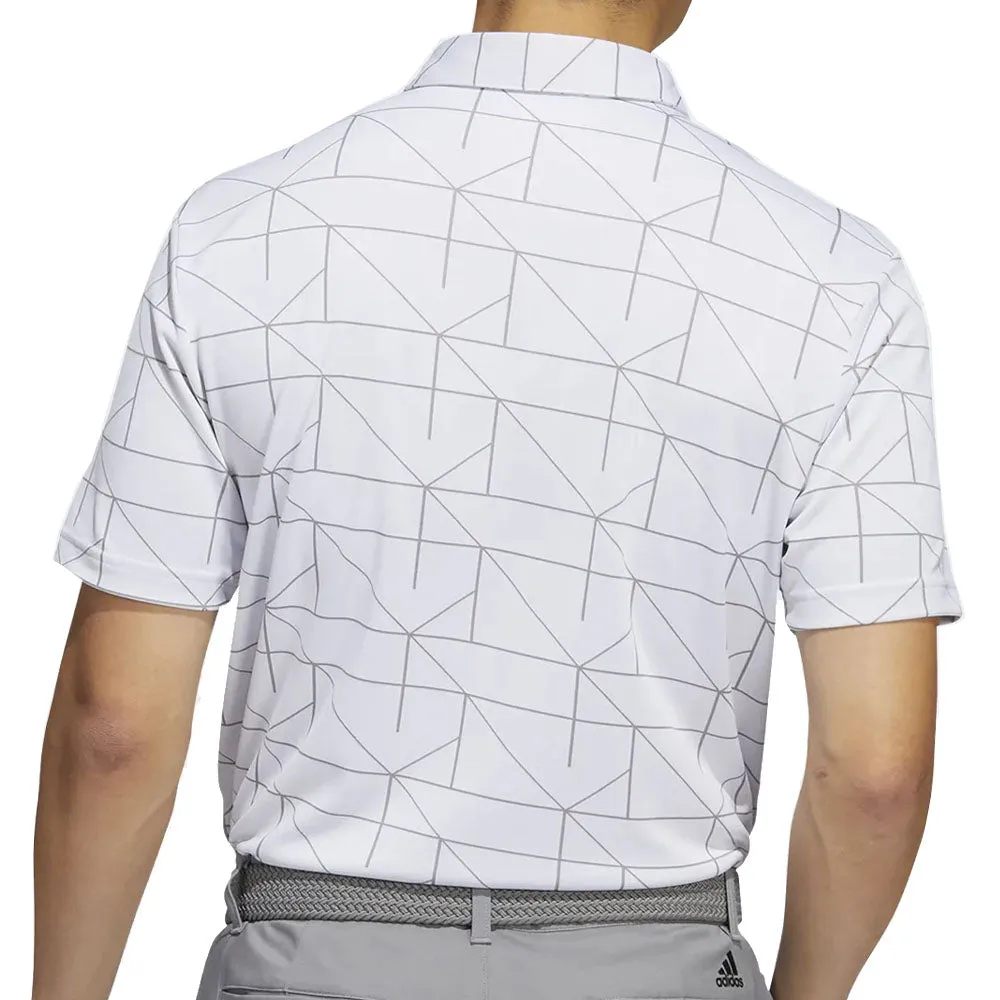 adidas Jacquard Primegreen Polo Shirt - White/Grey Three
