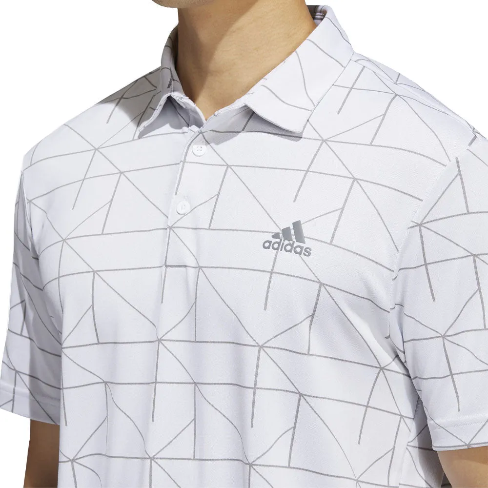 adidas Jacquard Primegreen Polo Shirt - White/Grey Three