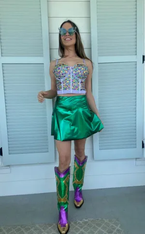 Adult Metallic Skort