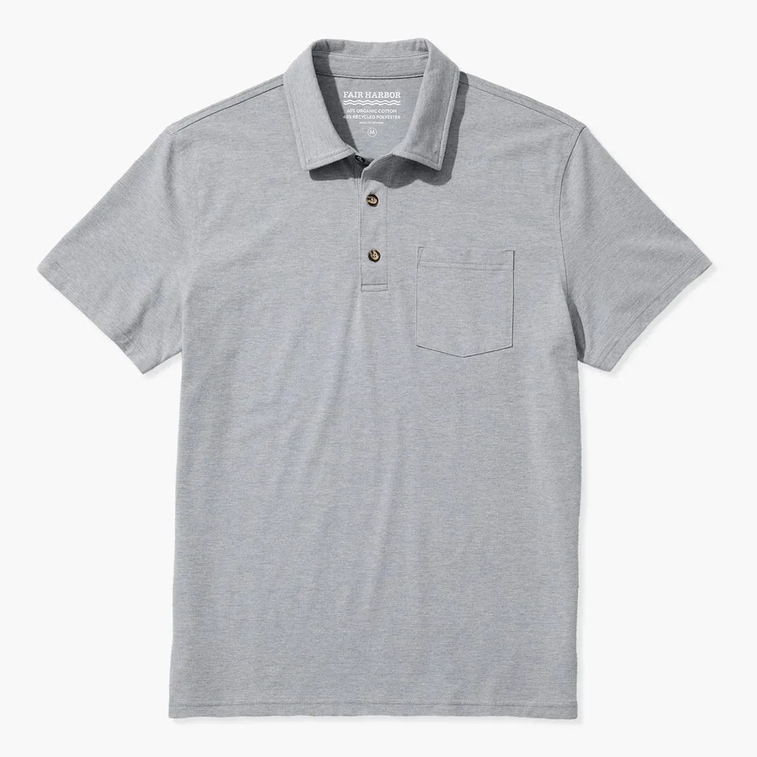 Atlantic Polo - Heather Grey