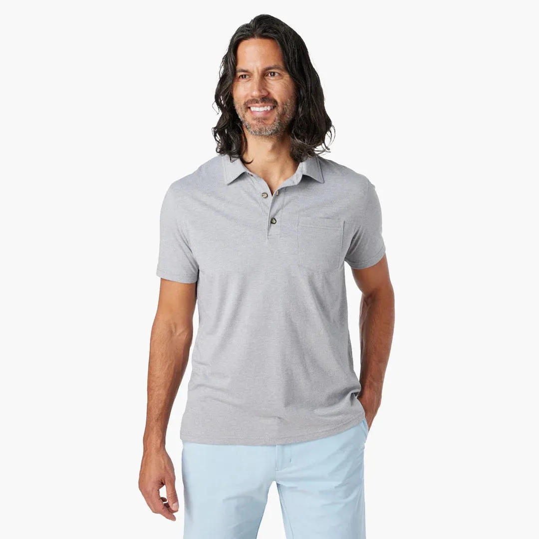 Atlantic Polo - Heather Grey