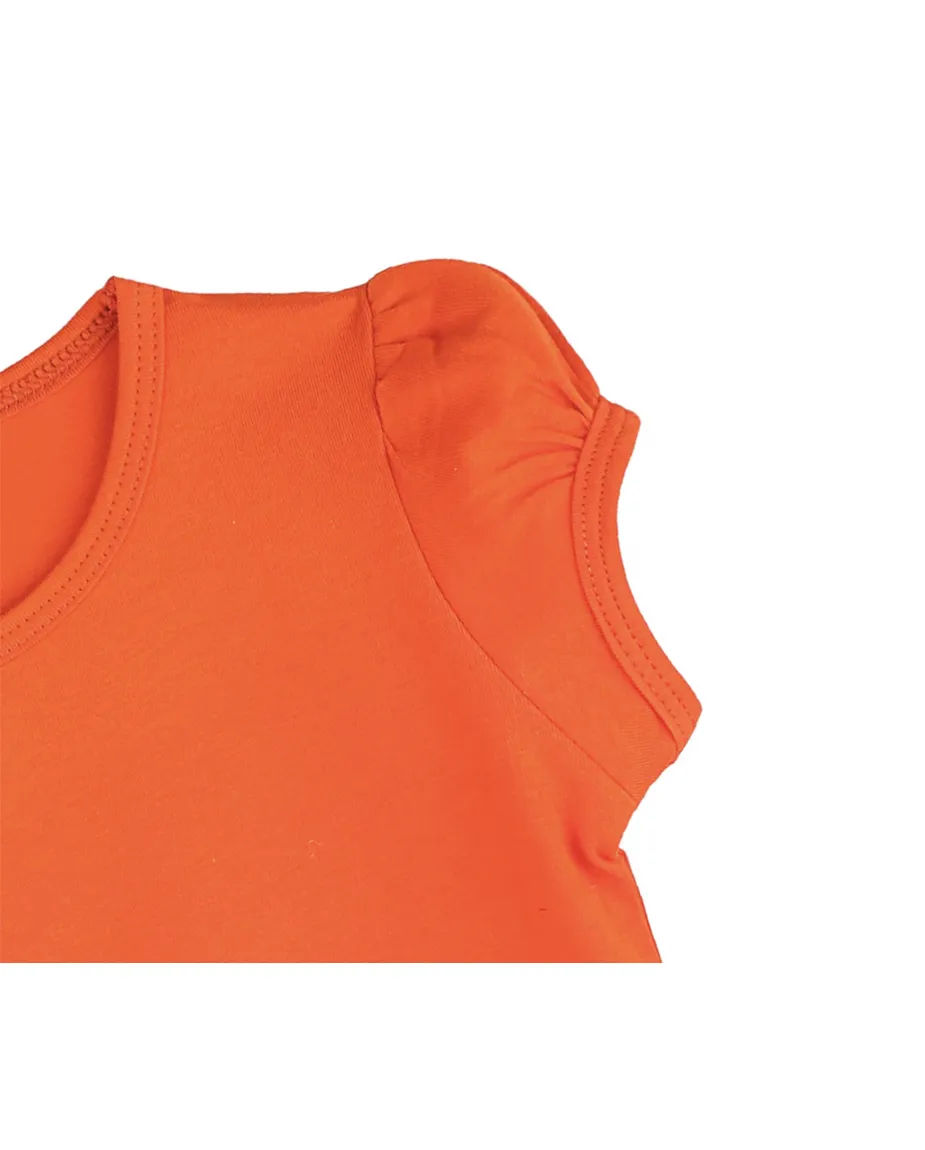 Big Girls Cotton Puff Sleeve Solid Crewneck T-Shirt