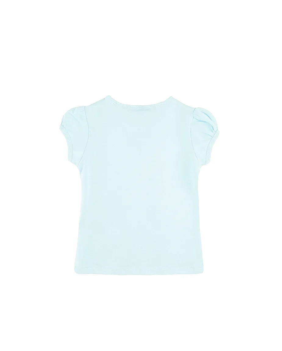 Big Girls Cotton Puff Sleeve Solid Crewneck T-Shirt