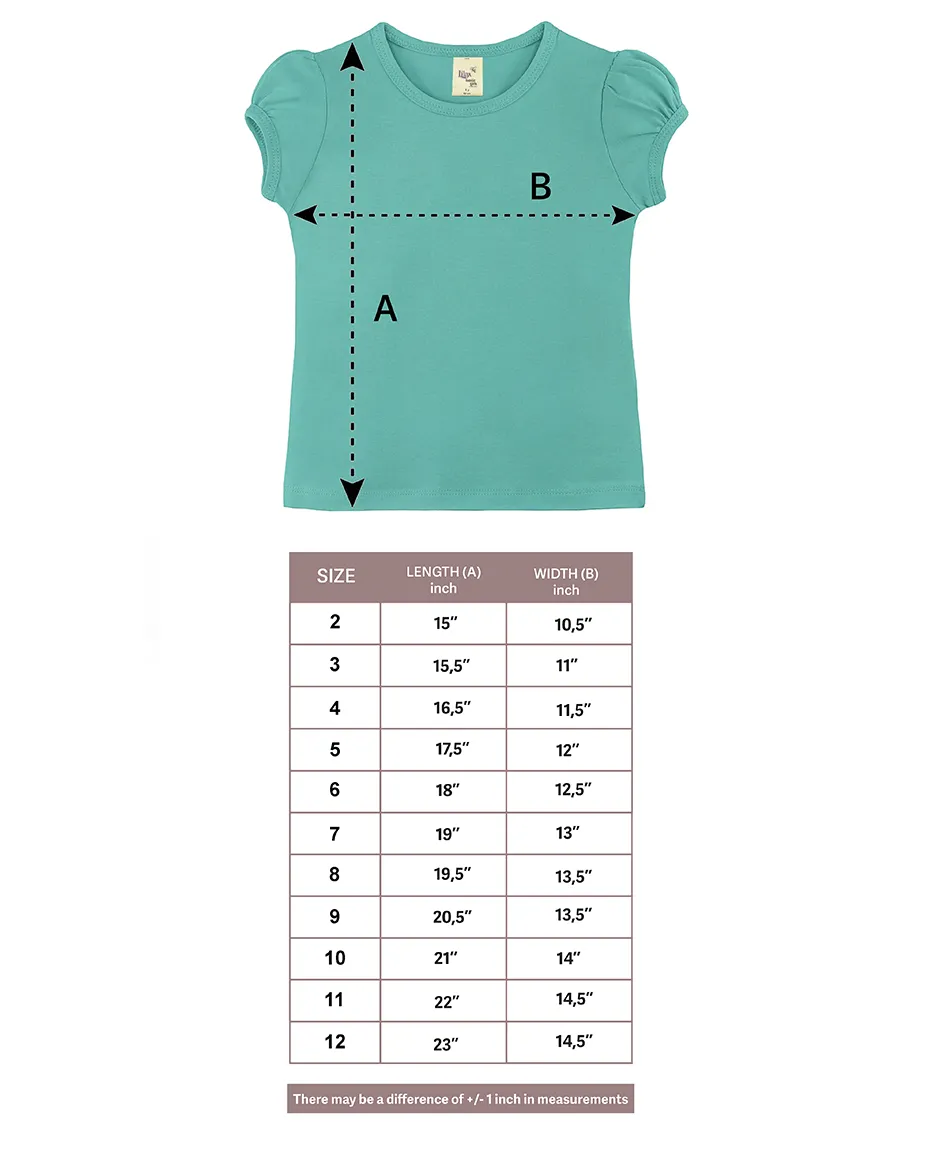 Big Girls Cotton Puff Sleeve Solid Crewneck T-Shirt