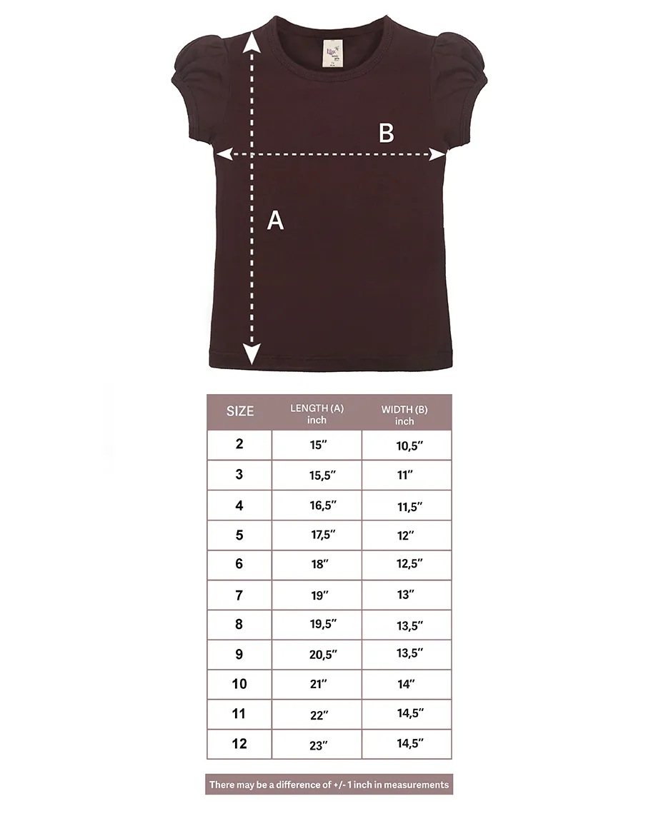 Big Girls Cotton Puff Sleeve Solid Crewneck T-Shirt