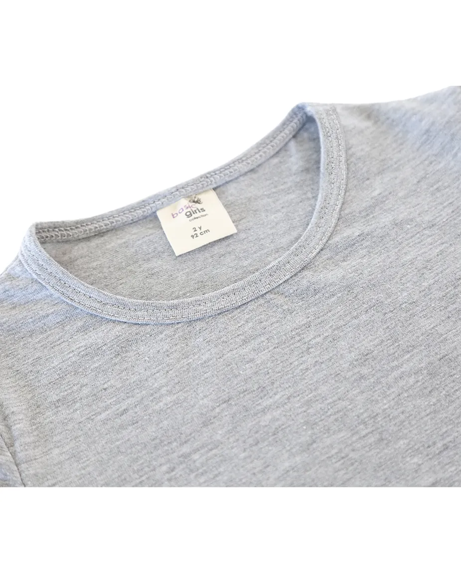 Big Girls Cotton Puff Sleeve Solid Crewneck T-Shirt