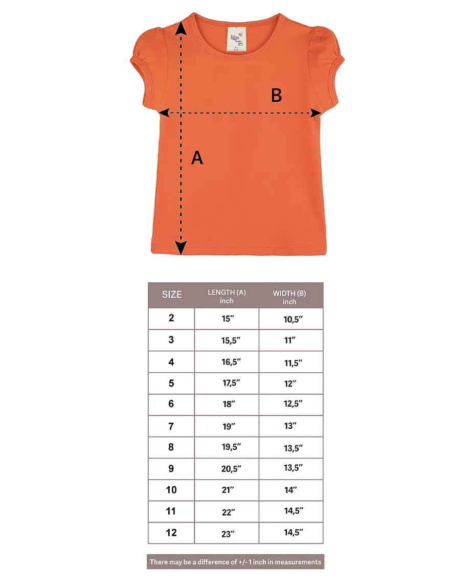 Big Girls Cotton Puff Sleeve Solid Crewneck T-Shirt