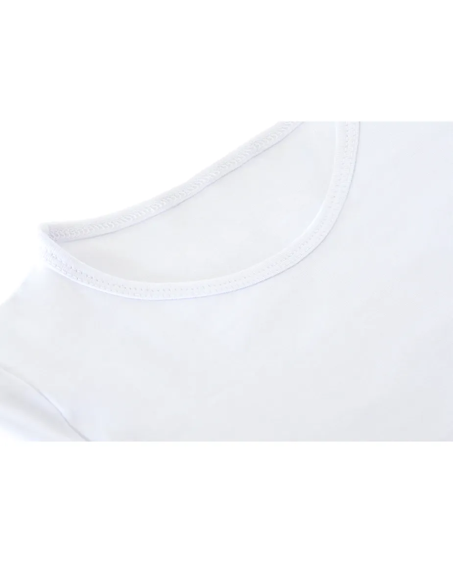 Big Girls Cotton Puff Sleeve Solid Crewneck T-Shirt