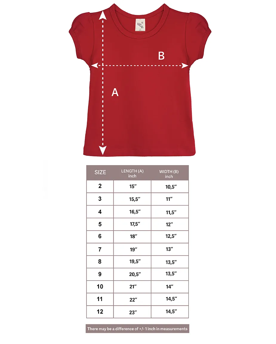 Big Girls Cotton Puff Sleeve Solid Crewneck T-Shirt