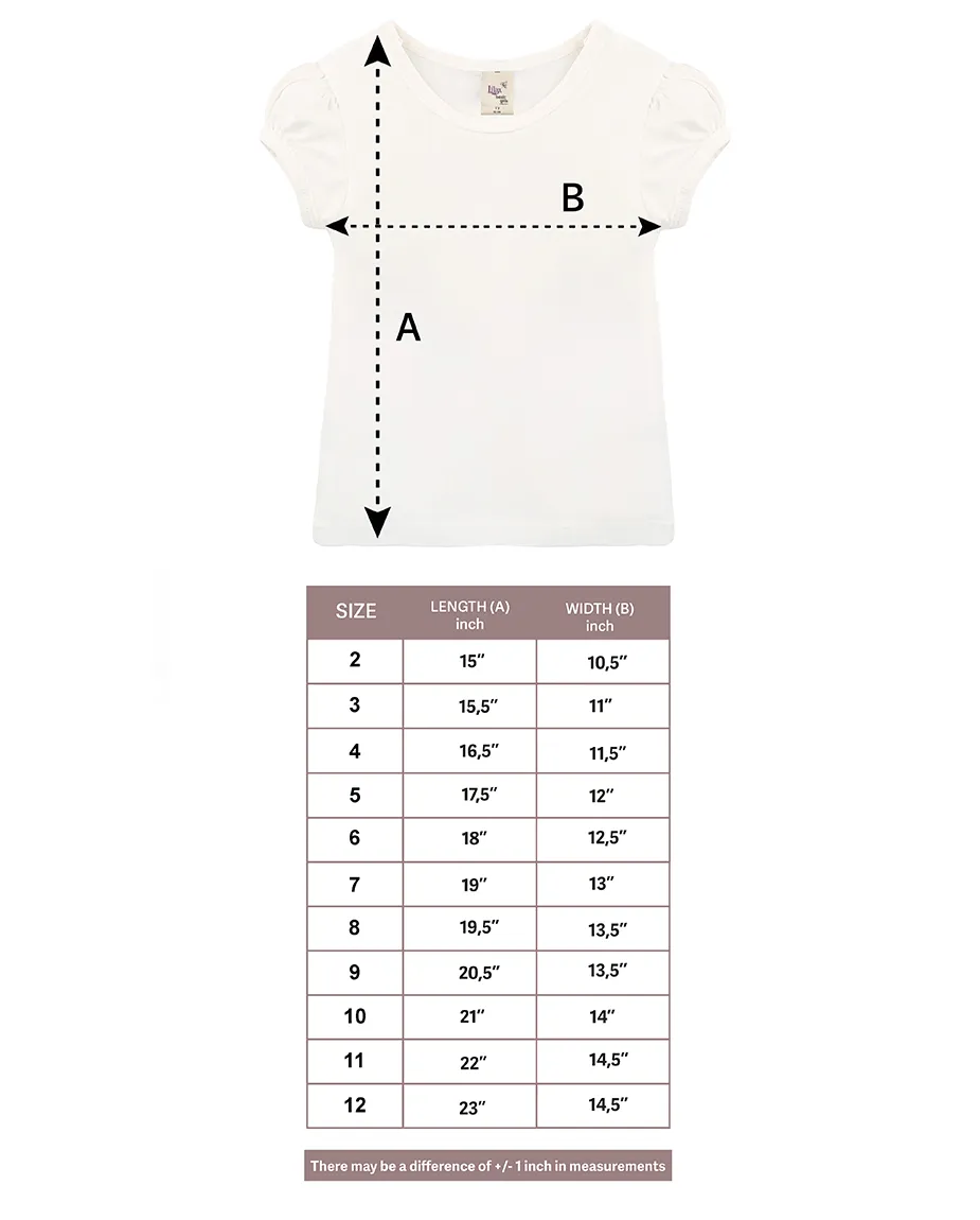 Big Girls Cotton Puff Sleeve Solid Crewneck T-Shirt