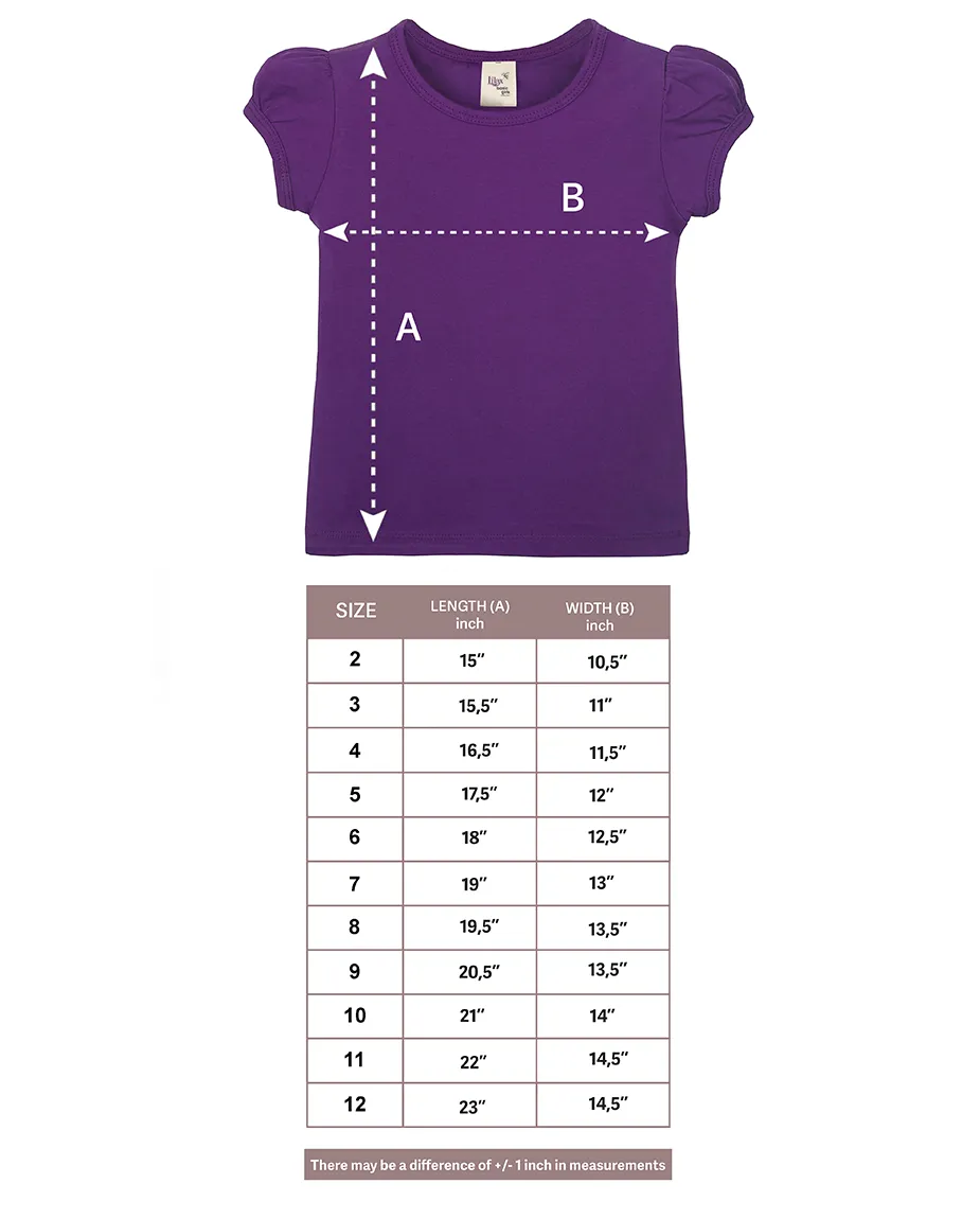 Big Girls Cotton Puff Sleeve Solid Crewneck T-Shirt