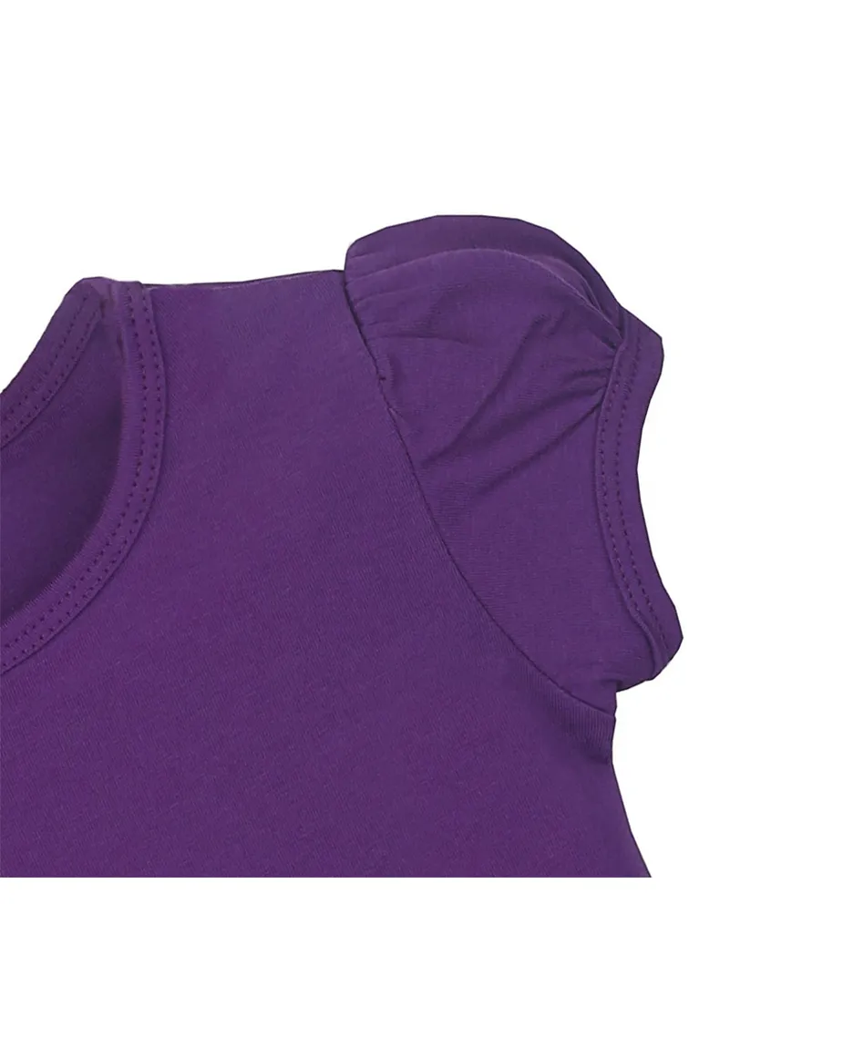 Big Girls Cotton Puff Sleeve Solid Crewneck T-Shirt