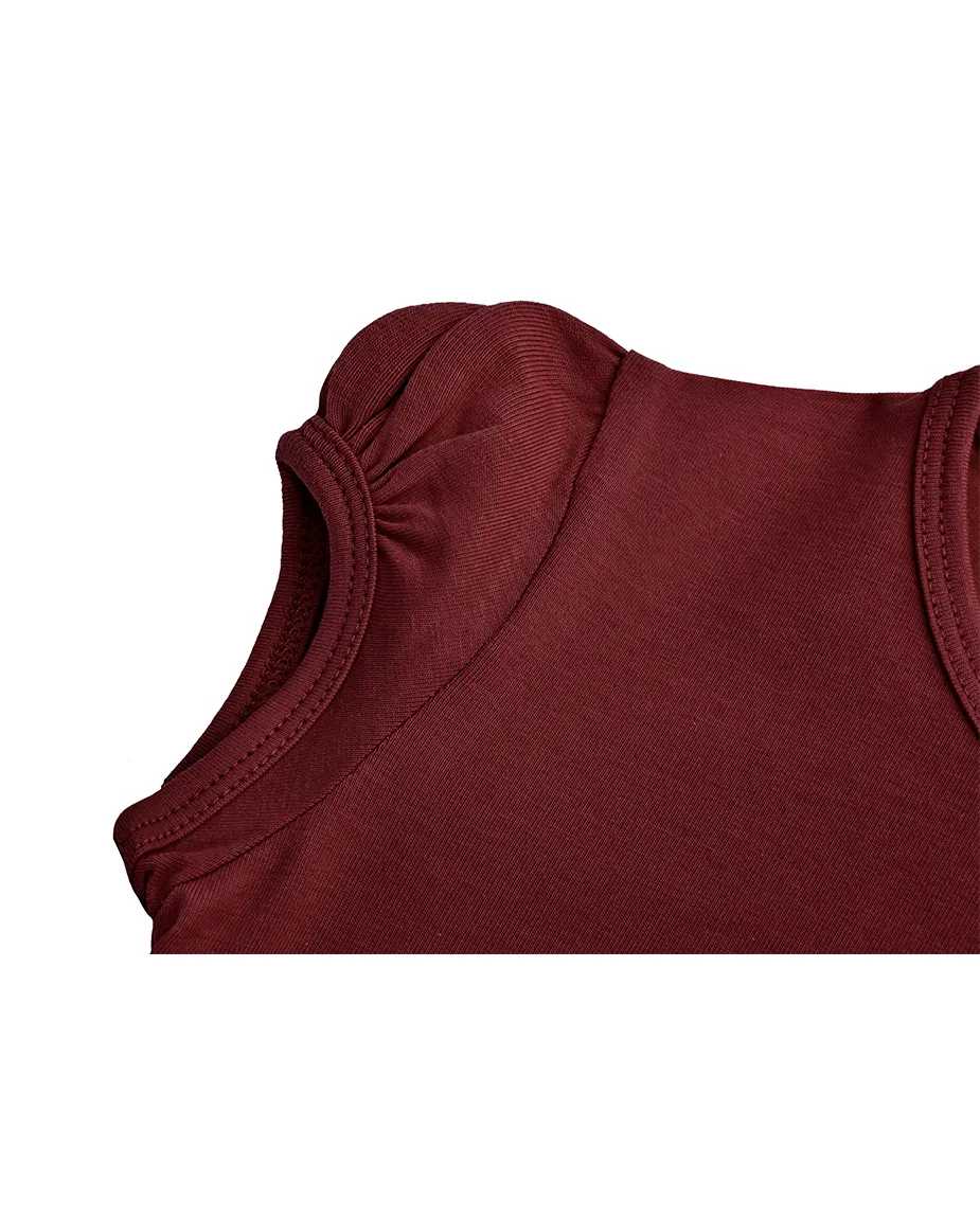 Big Girls Cotton Puff Sleeve Solid Crewneck T-Shirt