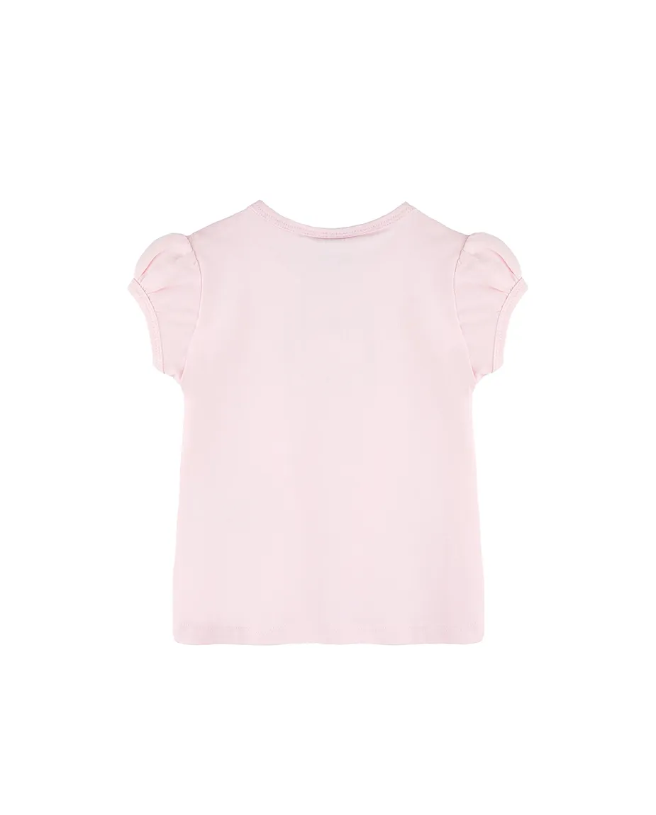 Big Girls Cotton Puff Sleeve Solid Crewneck T-Shirt
