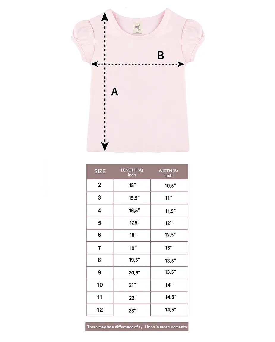 Big Girls Cotton Puff Sleeve Solid Crewneck T-Shirt