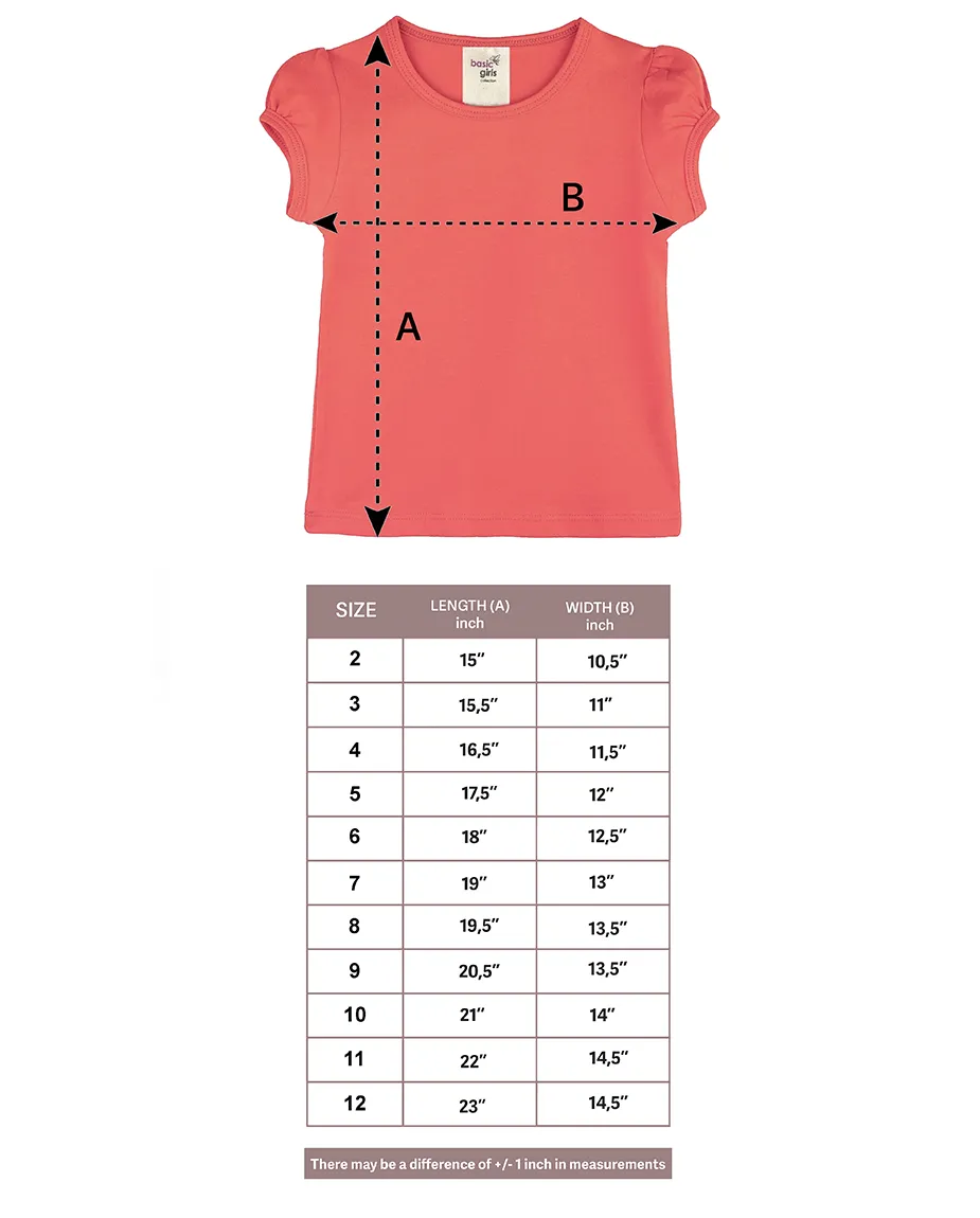 Big Girls Cotton Puff Sleeve Solid Crewneck T-Shirt