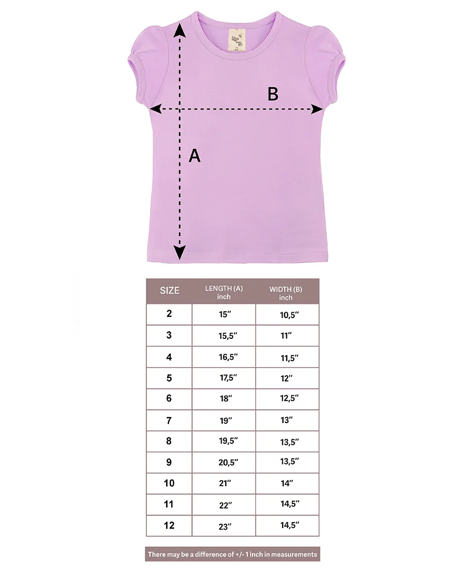 Big Girls Cotton Puff Sleeve Solid Crewneck T-Shirt
