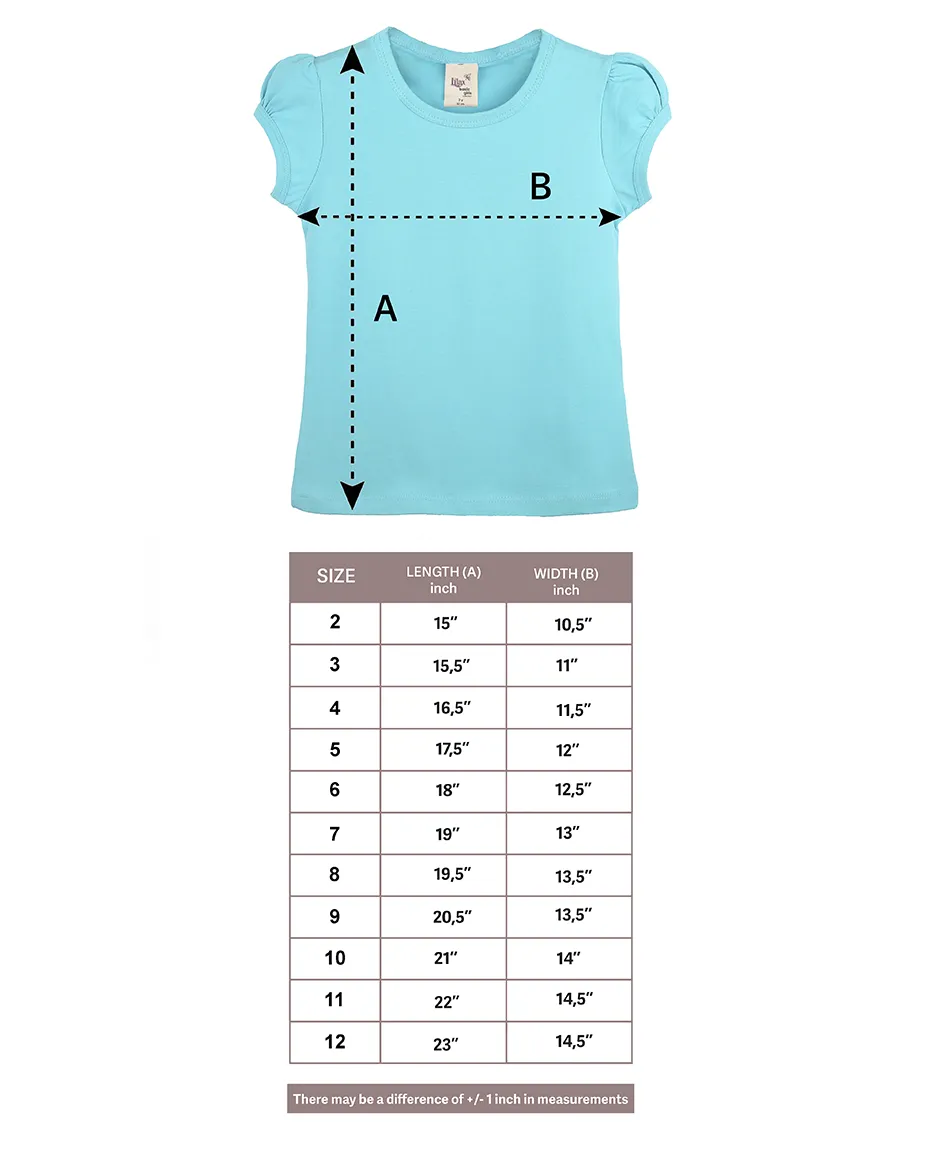 Big Girls Cotton Puff Sleeve Solid Crewneck T-Shirt