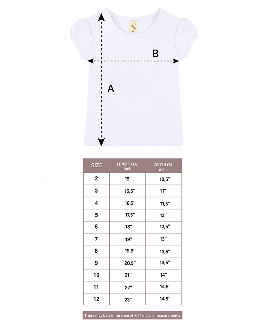 Big Girls Cotton Puff Sleeve Solid Crewneck T-Shirt