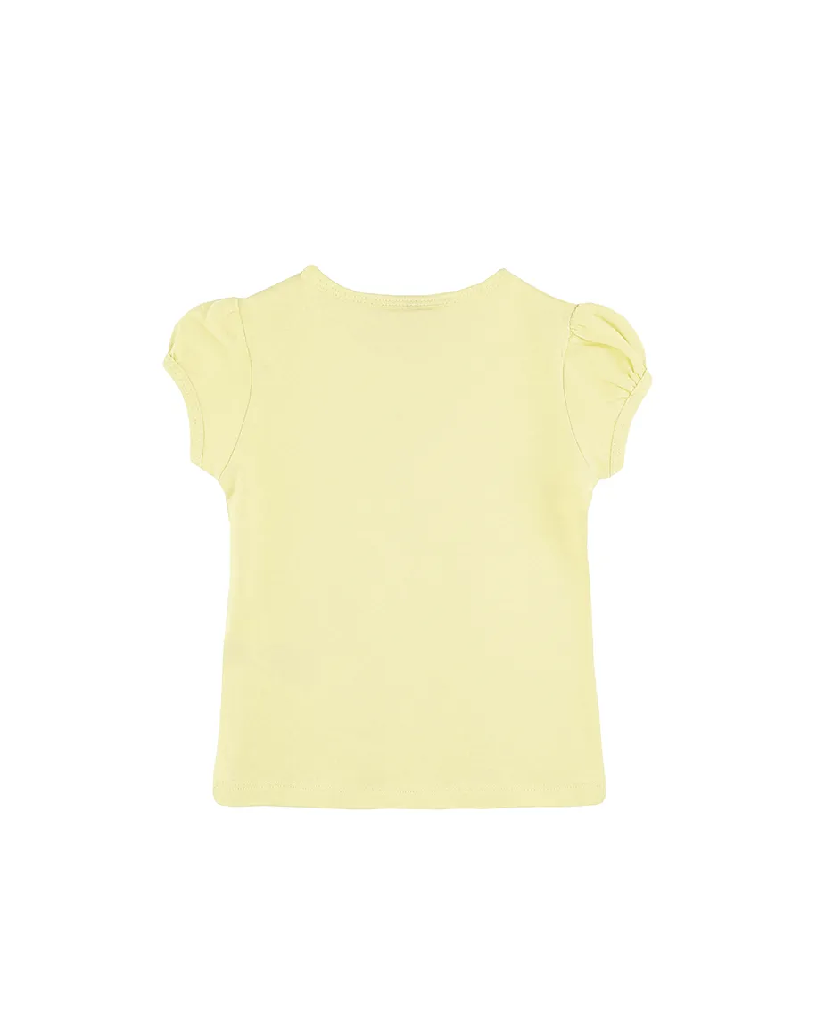 Big Girls Cotton Puff Sleeve Solid Crewneck T-Shirt