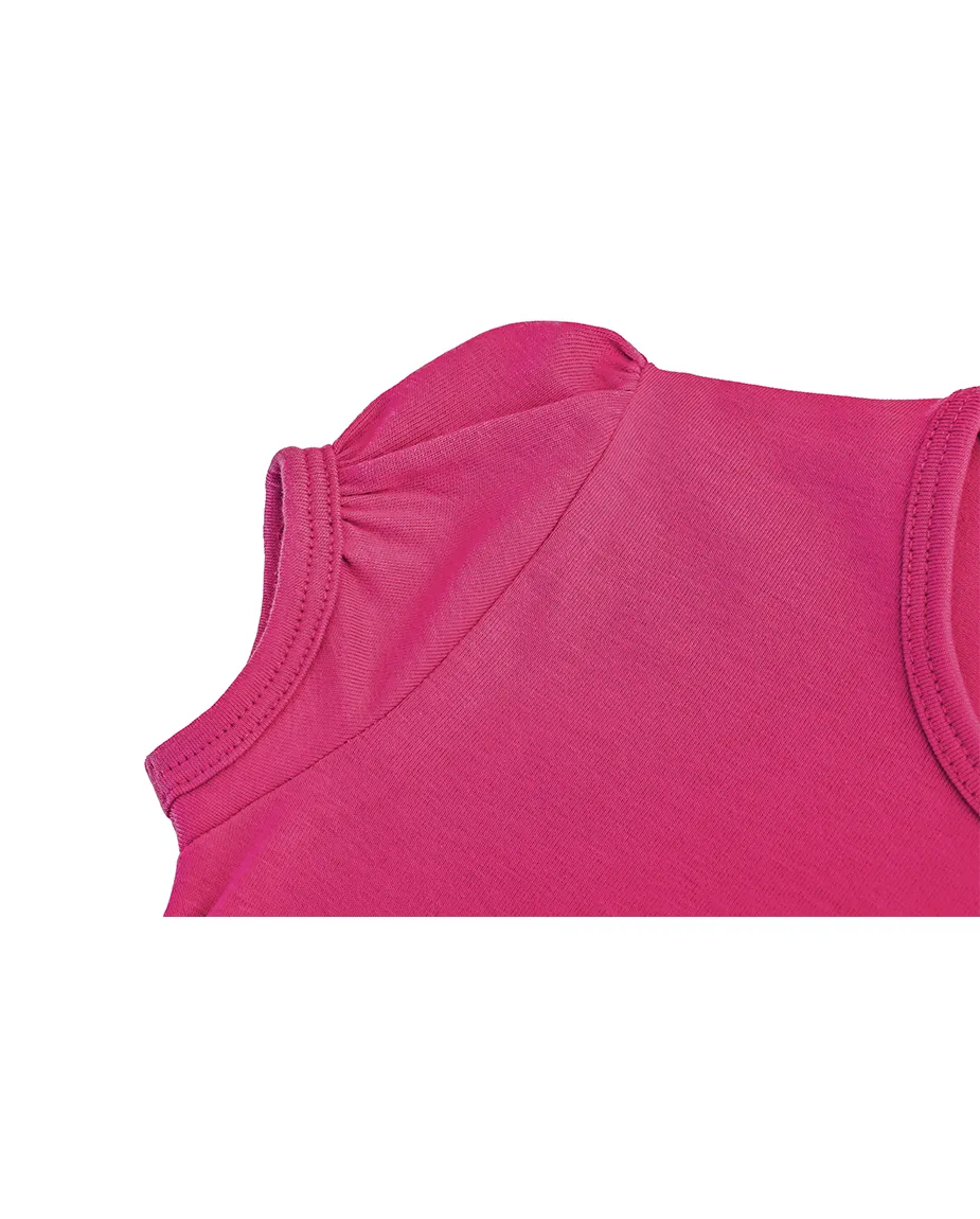 Big Girls Cotton Puff Sleeve Solid Crewneck T-Shirt