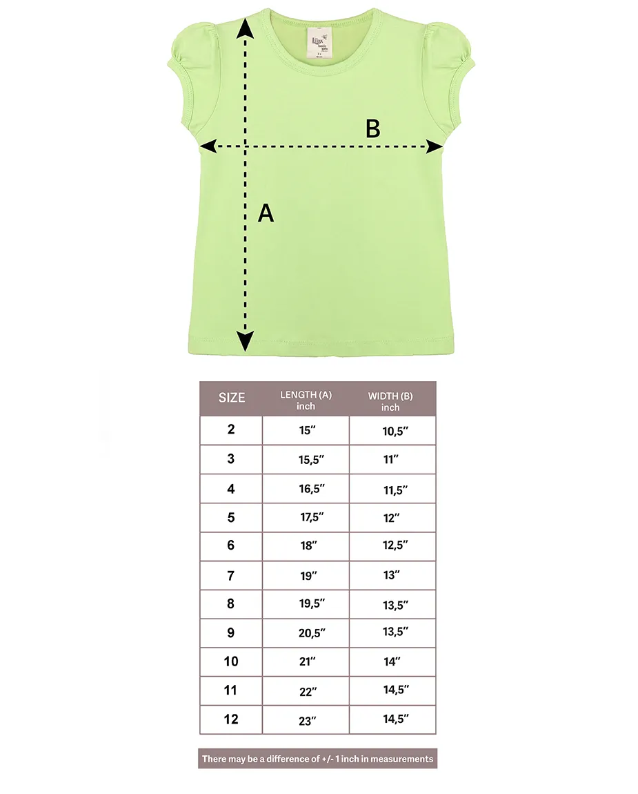 Big Girls Cotton Puff Sleeve Solid Crewneck T-Shirt