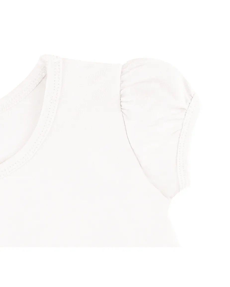 Big Girls Cotton Puff Sleeve Solid Crewneck T-Shirt