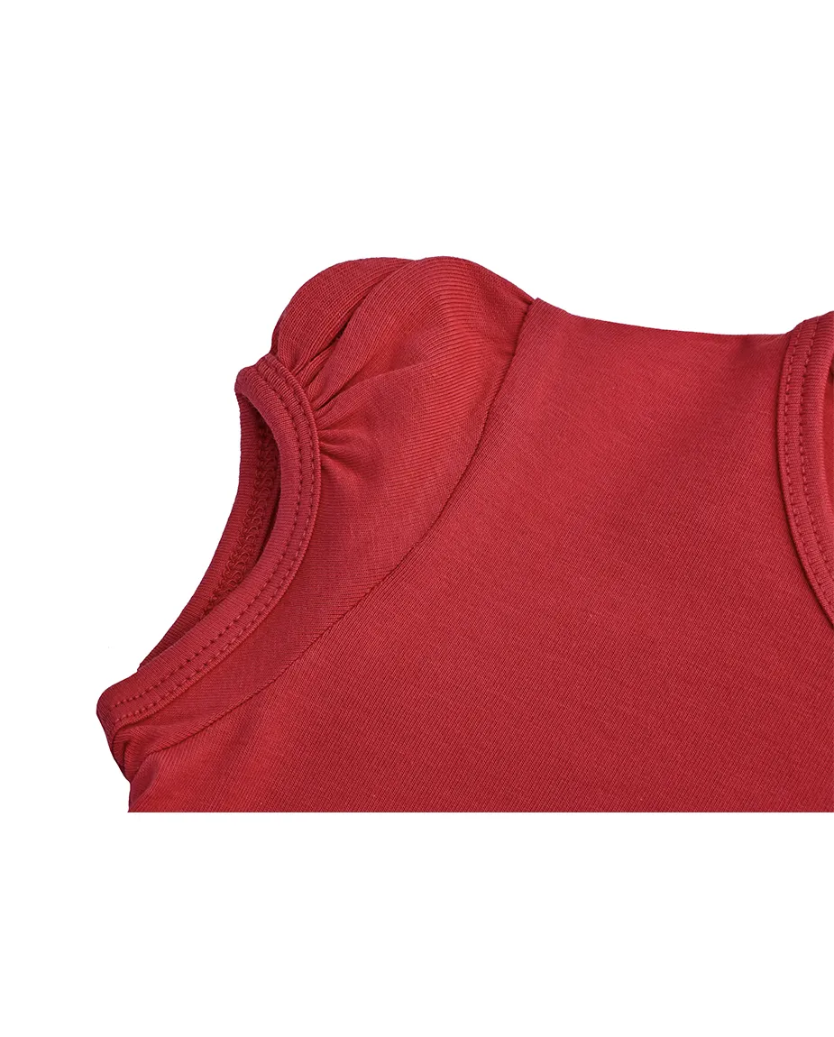 Big Girls Cotton Puff Sleeve Solid Crewneck T-Shirt