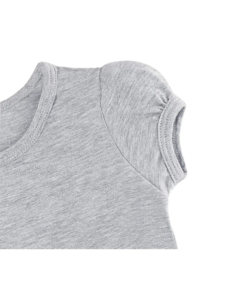Big Girls Cotton Puff Sleeve Solid Crewneck T-Shirt