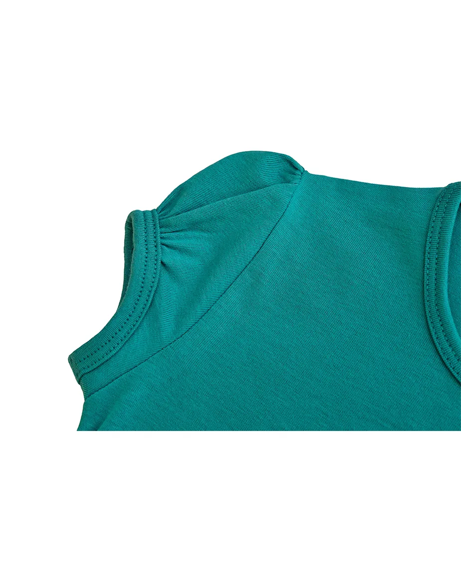Big Girls Cotton Puff Sleeve Solid Crewneck T-Shirt