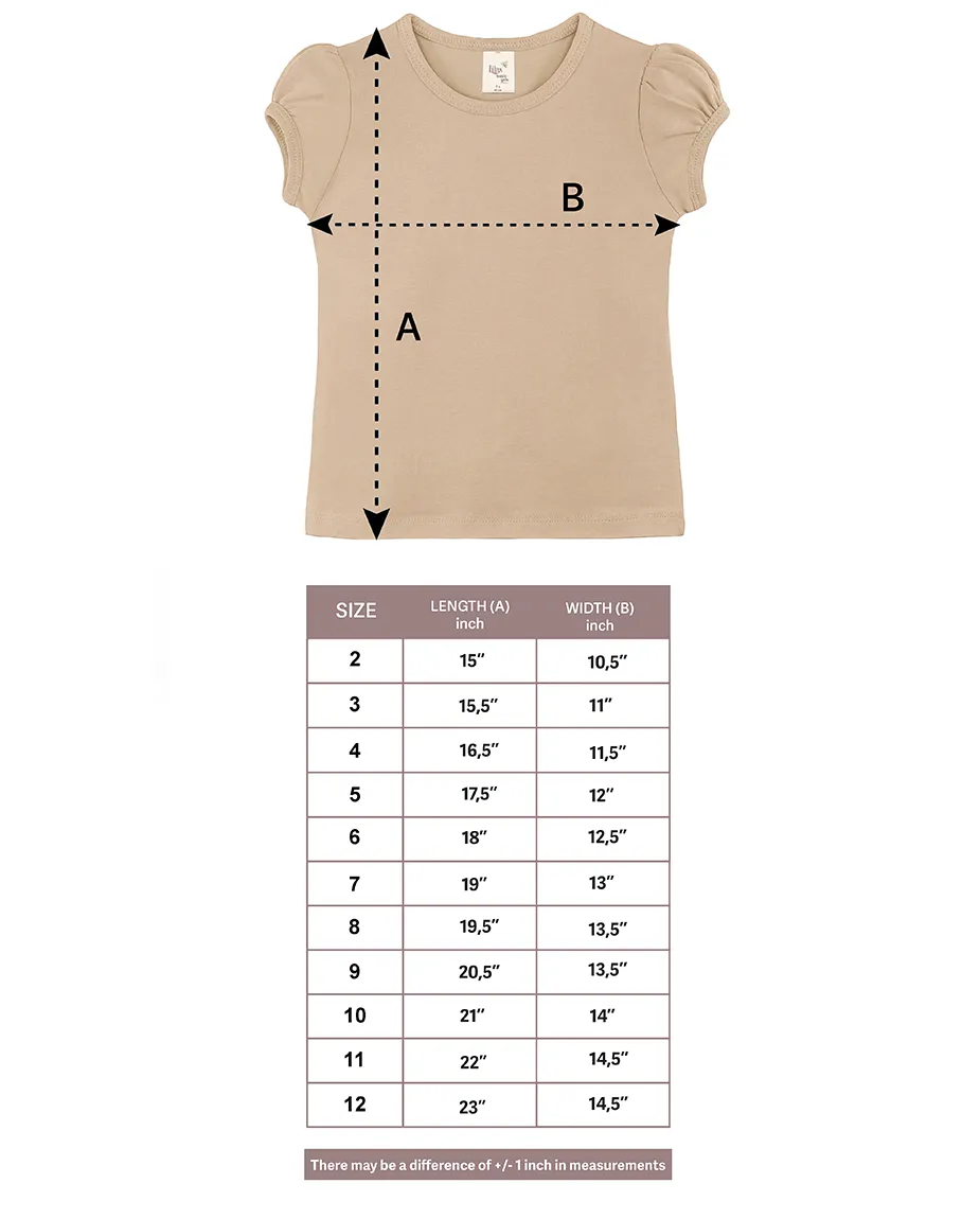 Big Girls Cotton Puff Sleeve Solid Crewneck T-Shirt