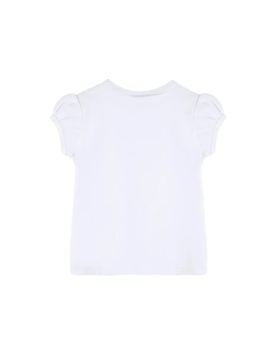 Big Girls Cotton Puff Sleeve Solid Crewneck T-Shirt