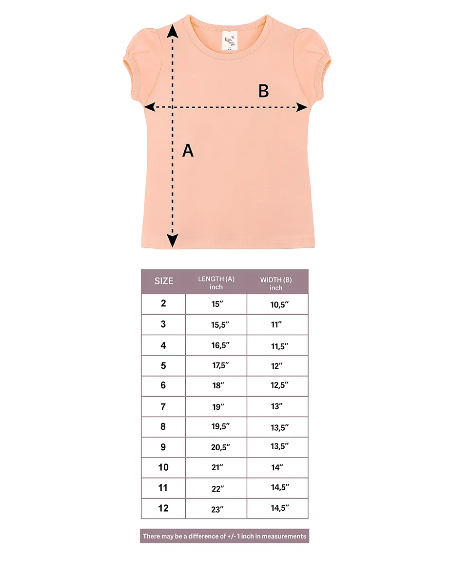 Big Girls Cotton Puff Sleeve Solid Crewneck T-Shirt