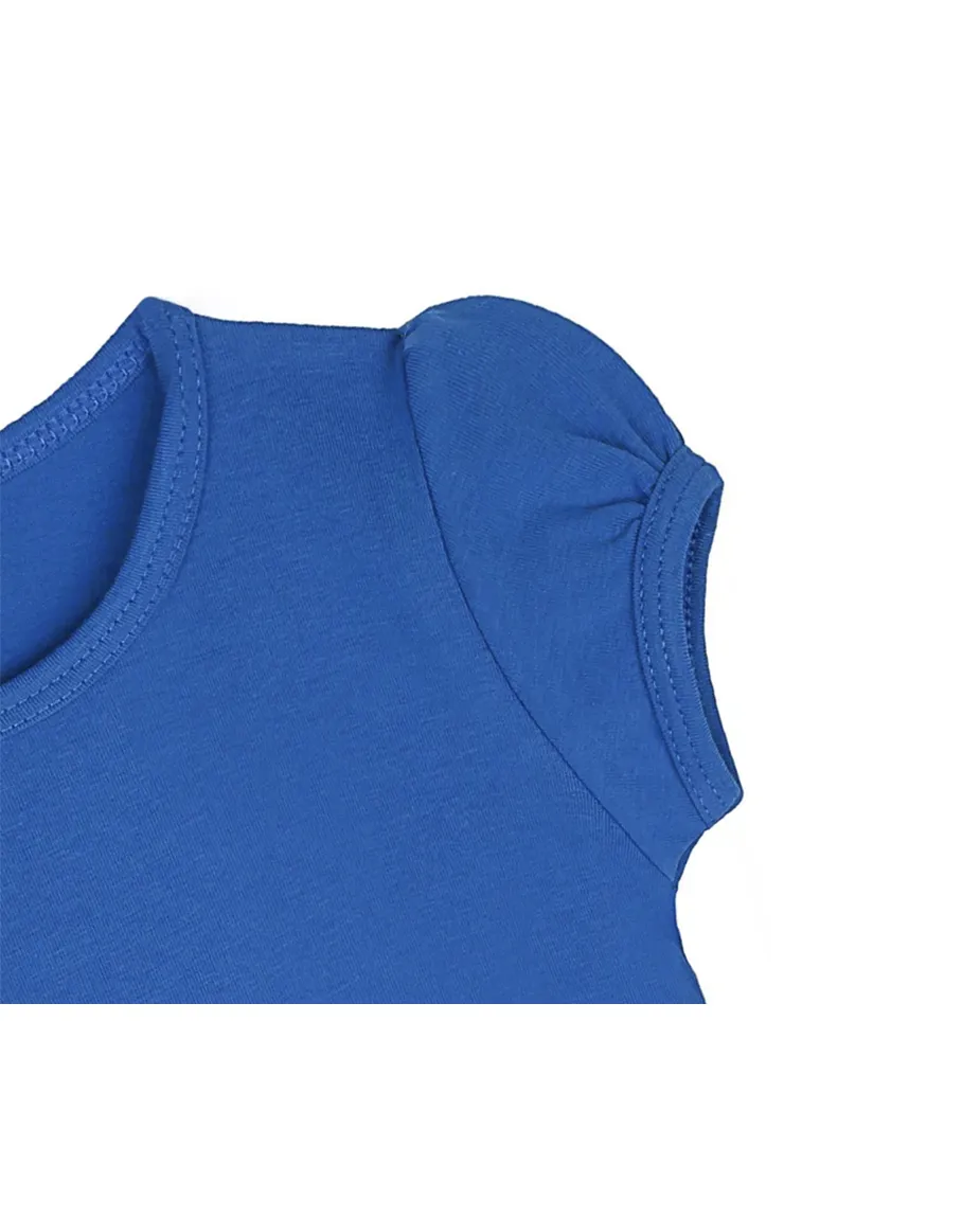Big Girls Cotton Puff Sleeve Solid Crewneck T-Shirt