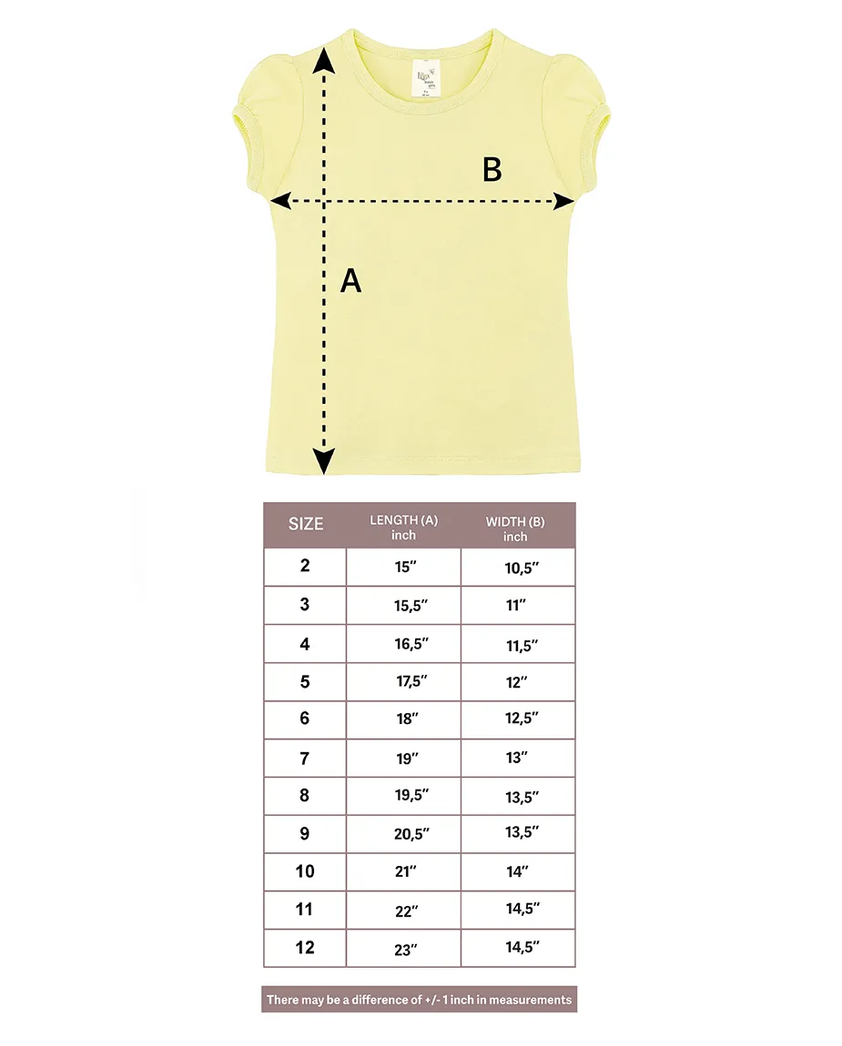 Big Girls Cotton Puff Sleeve Solid Crewneck T-Shirt
