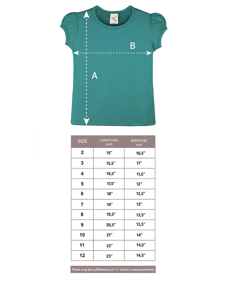 Big Girls Cotton Puff Sleeve Solid Crewneck T-Shirt