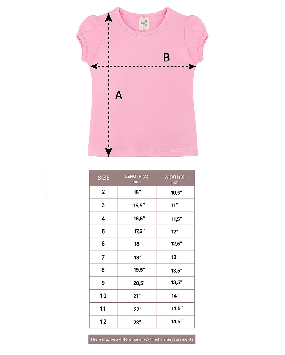 Big Girls Cotton Puff Sleeve Solid Crewneck T-Shirt
