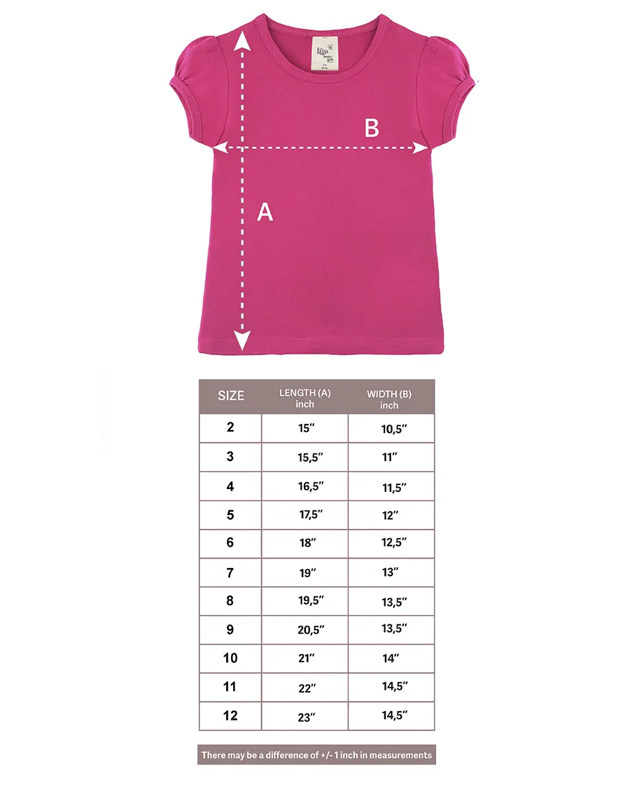 Big Girls Cotton Puff Sleeve Solid Crewneck T-Shirt