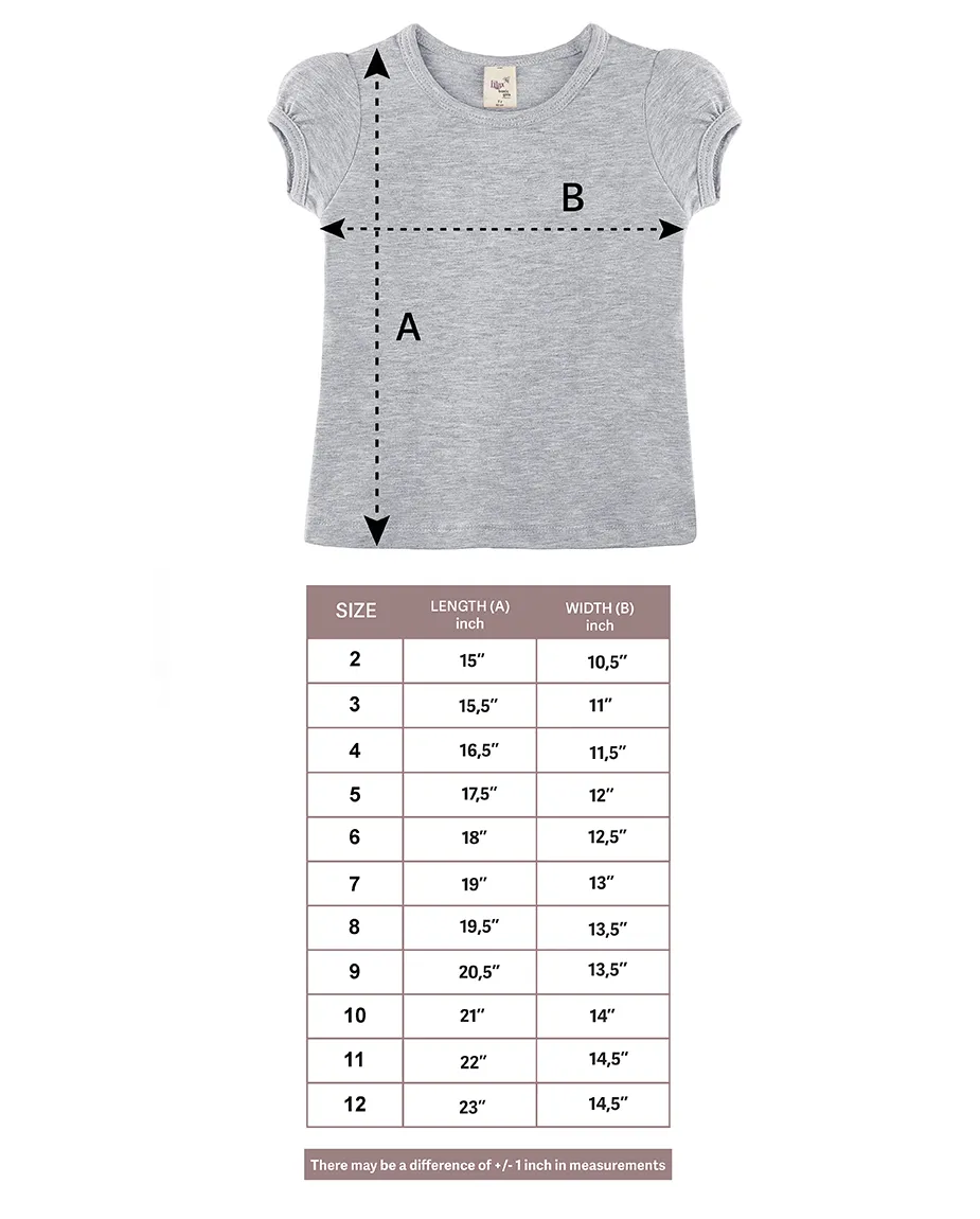 Big Girls Cotton Puff Sleeve Solid Crewneck T-Shirt