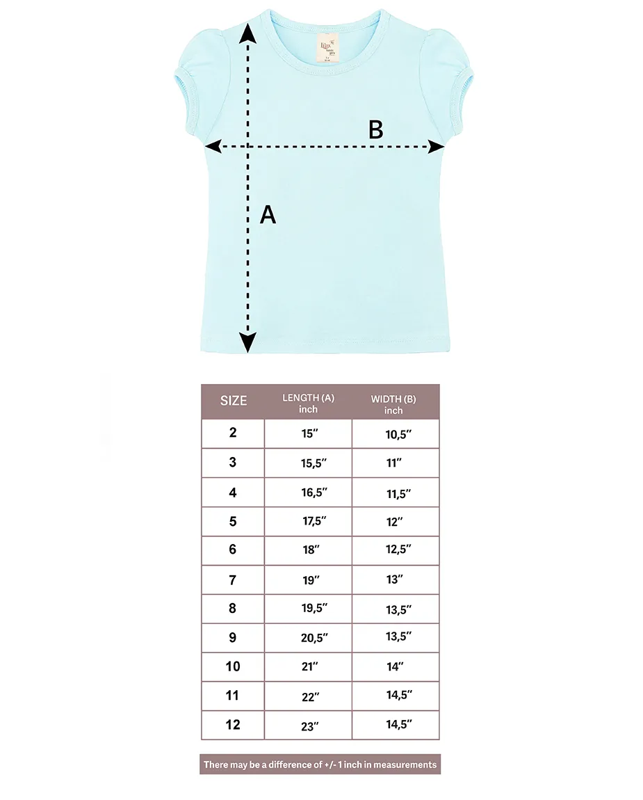 Big Girls Cotton Puff Sleeve Solid Crewneck T-Shirt