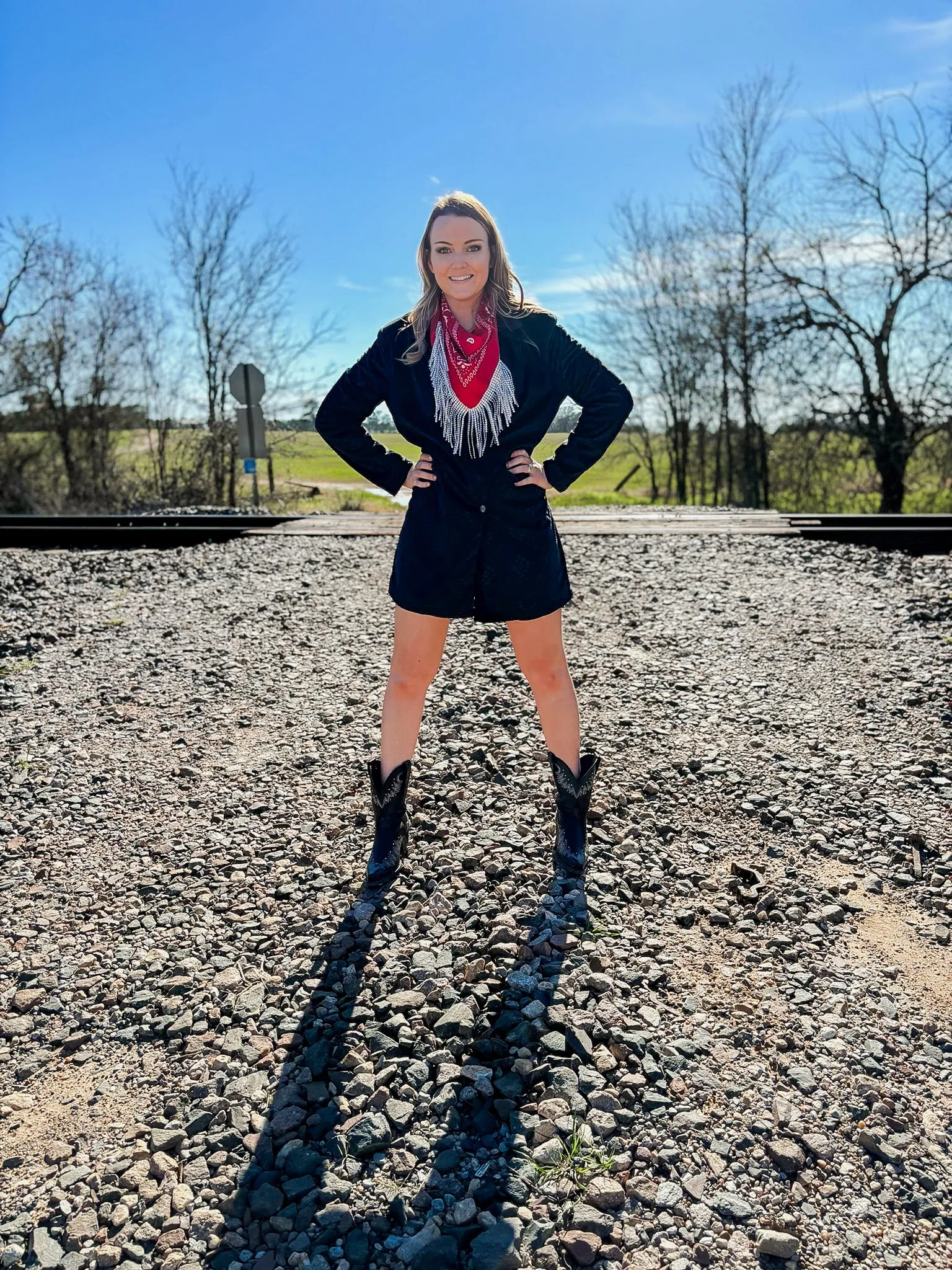 Black Molly Aztec Blazer Dress