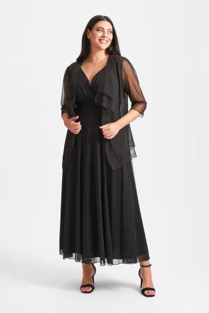 Black Waterfall Layered Shrug