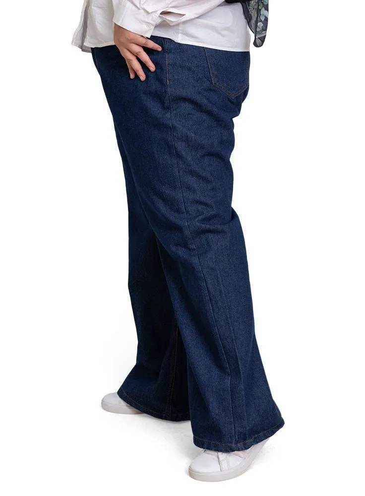 Blue 11 Plus Size-Wide Jeans