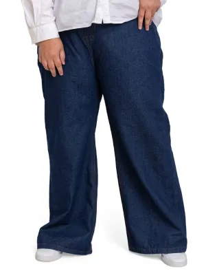 Blue 11 Plus Size-Wide Jeans