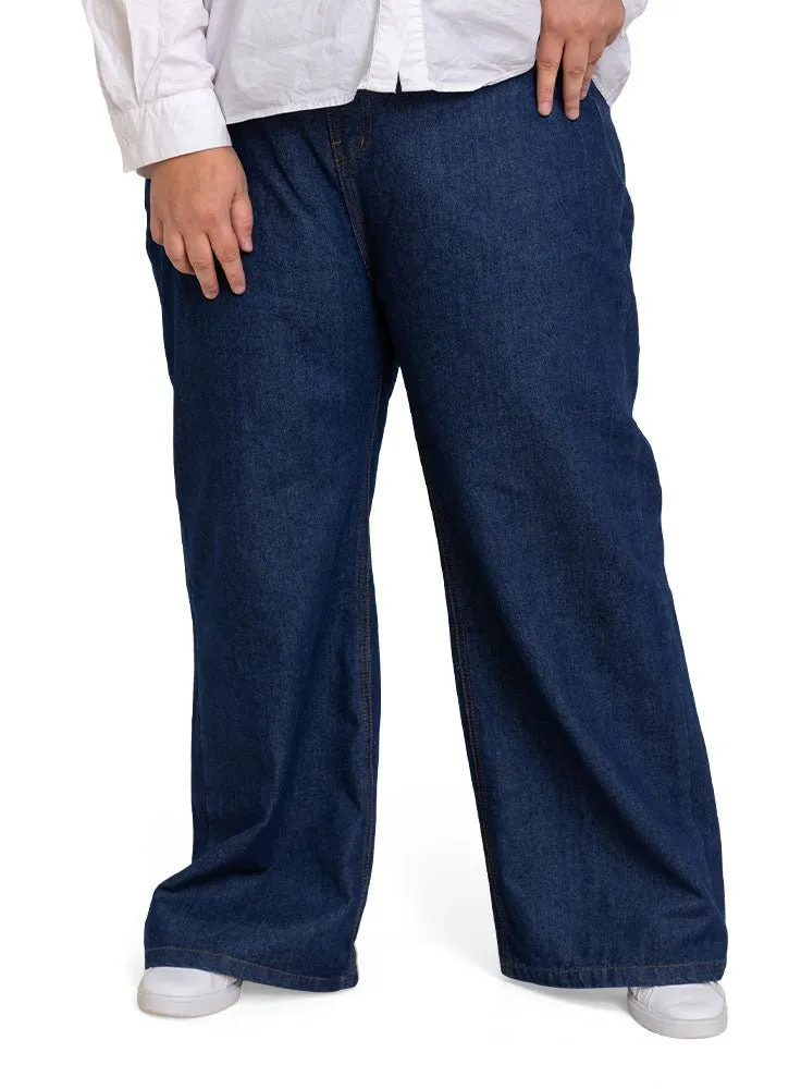 Blue 11 Plus Size-Wide Jeans