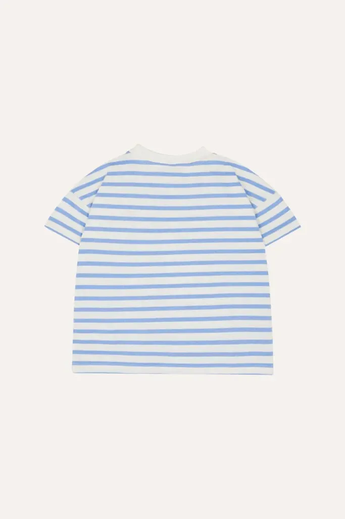Blue Striped Kids T Shirt
