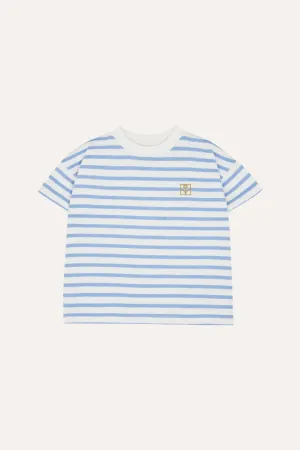 Blue Striped Kids T Shirt